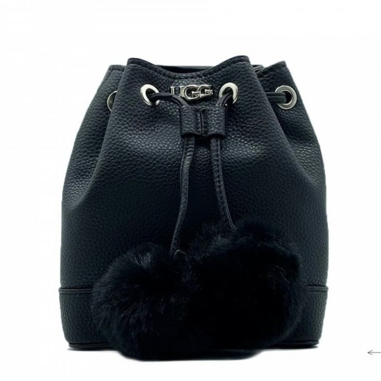 UGG Aaliyah Bucket Crossbody Pom Black