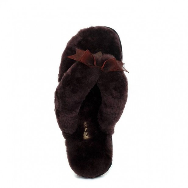 UGG Fluff Flip Flop II Chocolate