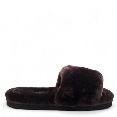 Fluff Slide Slippers Chocolate