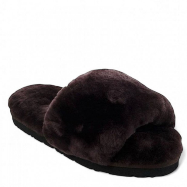 UGG Fluff Slide Slippers Chocolate