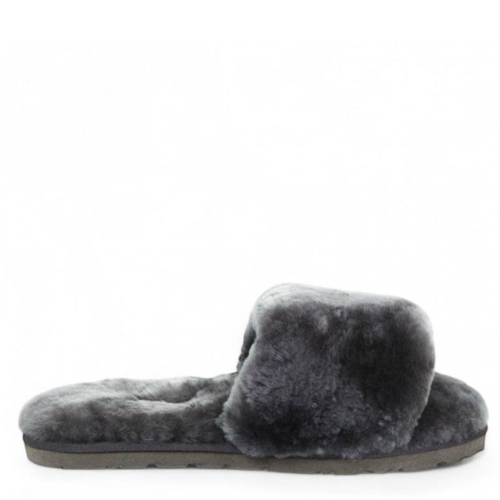 Fluff Slide Slippers Grey