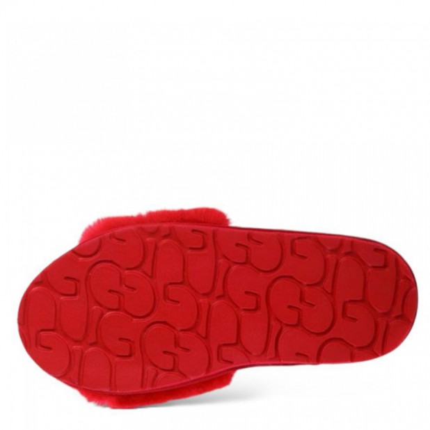 UGG Fluff Slide Slippers Rose Red