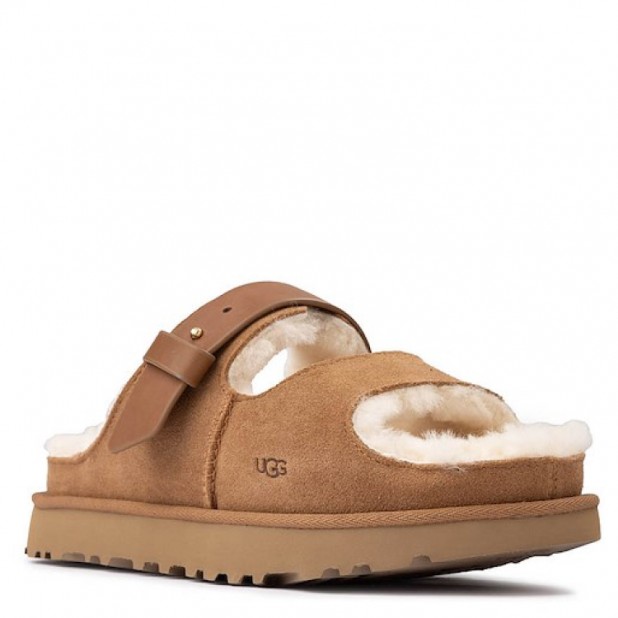 UGG Greenport Strap Slide Chestnut