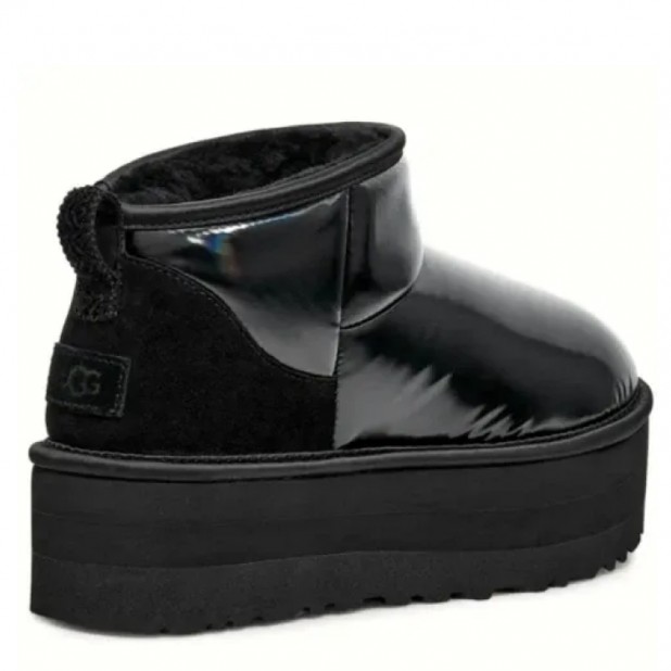 UGG Ultra Mini Platforma High Shine Black