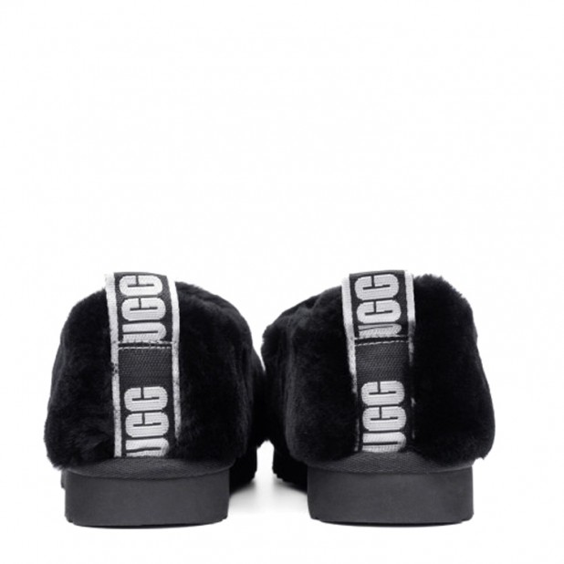 UGG Hailey Fluff Slippers Black