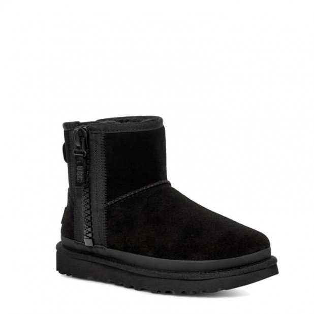 UGG Mini Zipper Tape Logo Black