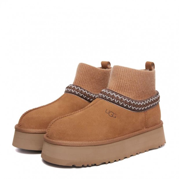 UGG Tazz Knit Platform Chestnut