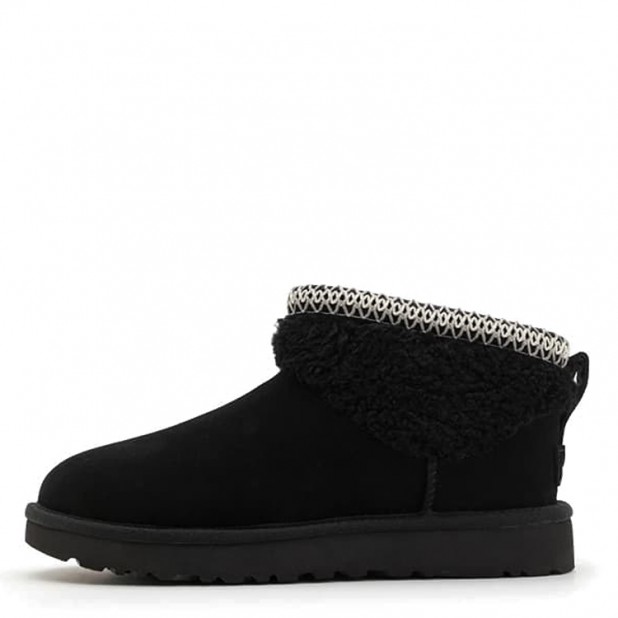 UGG Ultra Mini Maxi Curly Boot Black