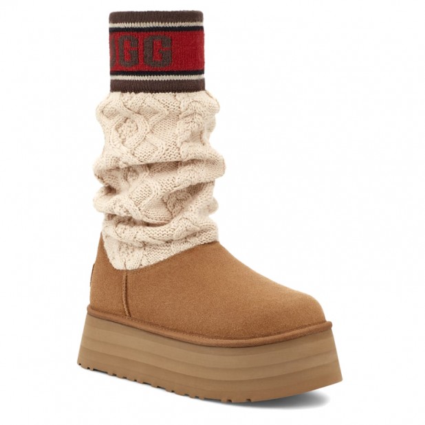 UGG Classic Sweater Letter Chestnut