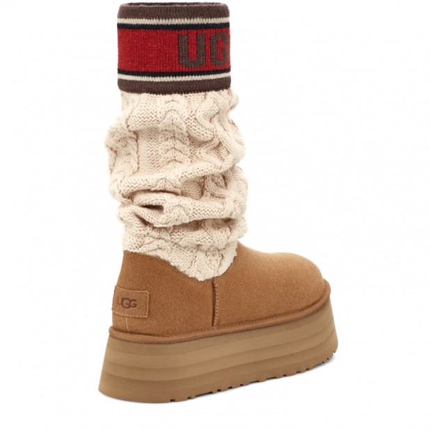 UGG Classic Sweater Letter Chestnut