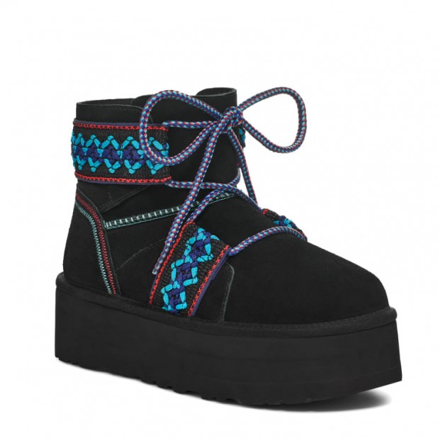 UGG Classic Mini II Braid Platform Black