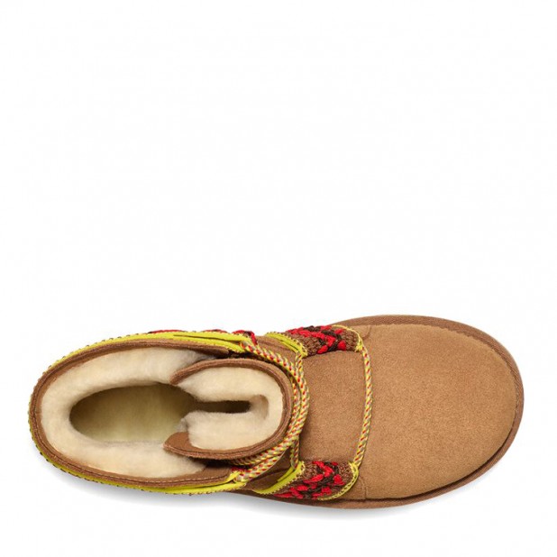 UGG Classic Mini II Braid Platform Chestnut