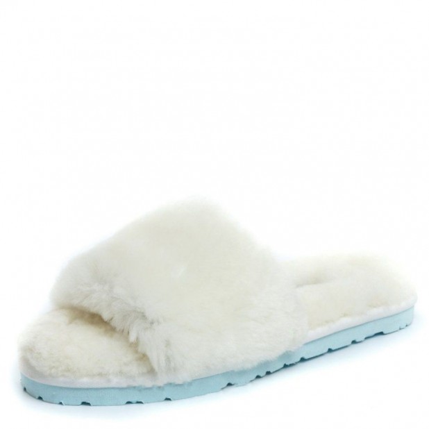 UGG Fluff Slide Slippers White