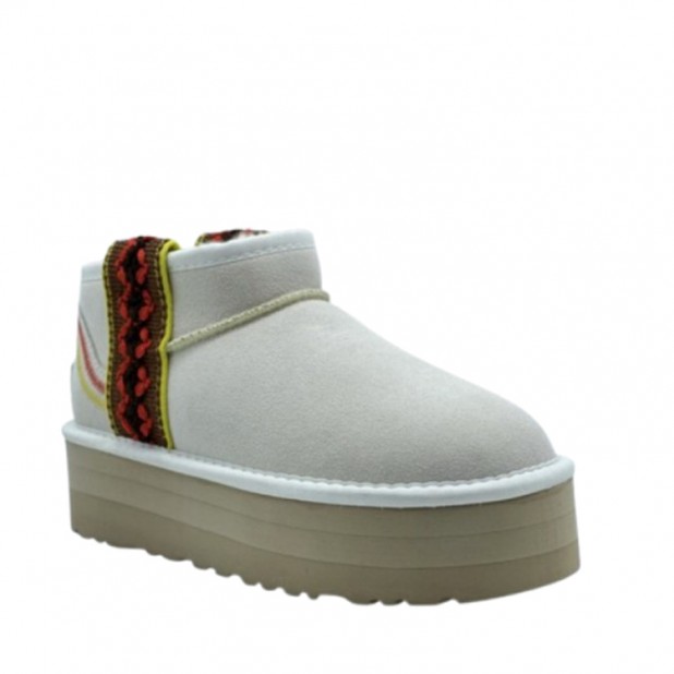 UGG Classic Ultra Mini Braid Platform White