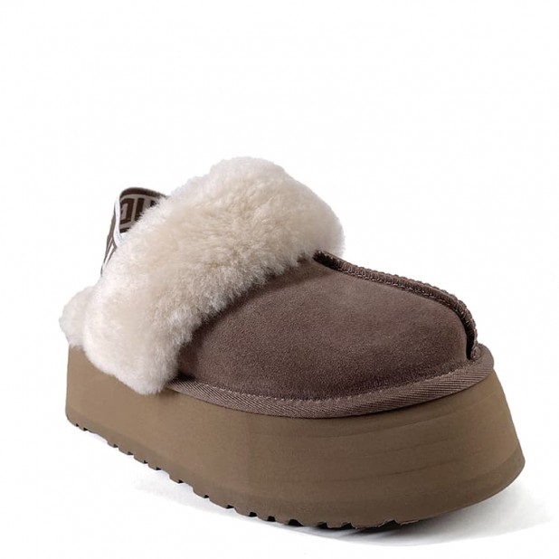 UGG Funkette Suede Platform Cappuccino
