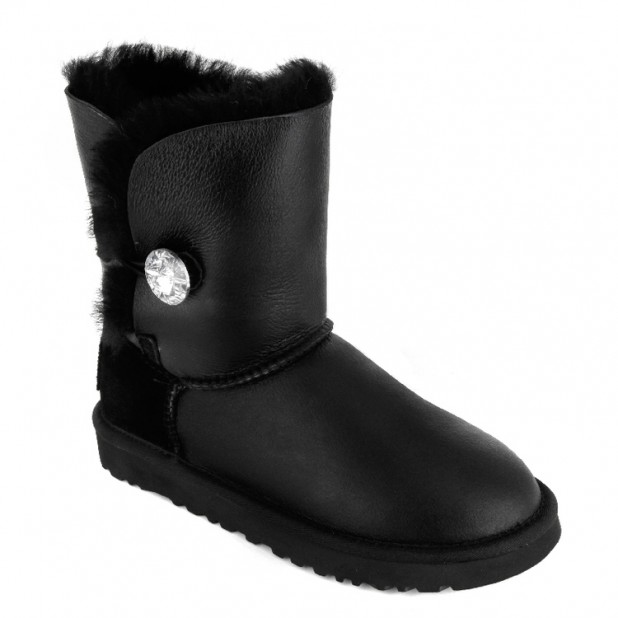 UGG Bailey Button Bling Metallic Black