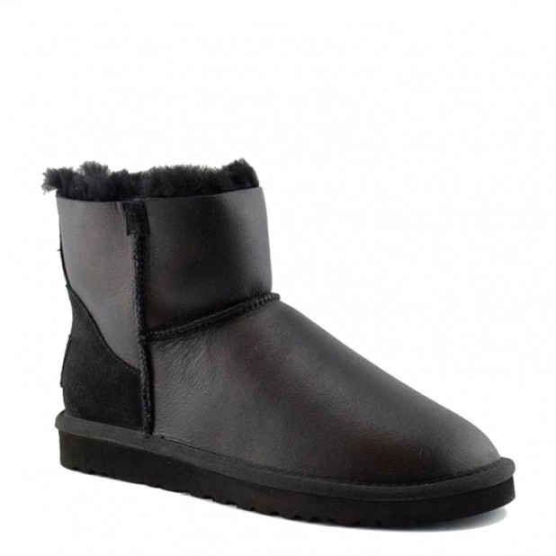 UGG Classic Mini Zip Metallic Black