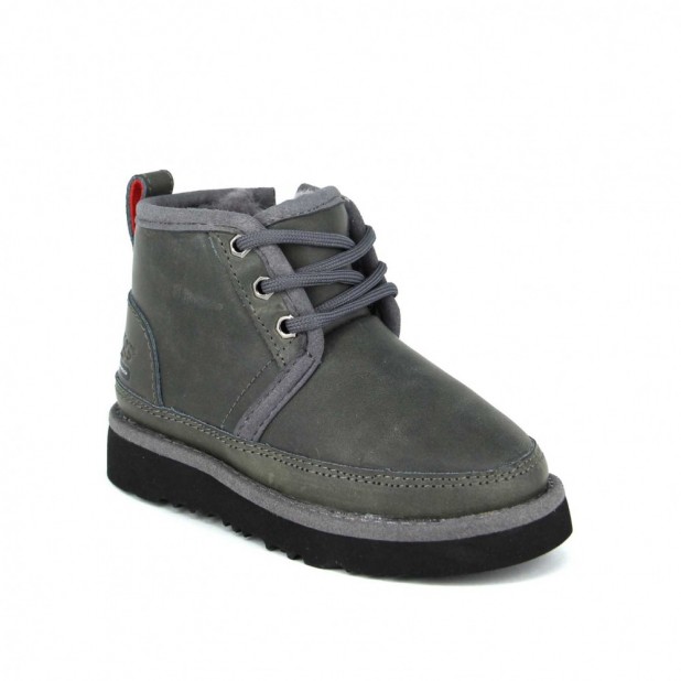 UGG KIDS Classic Neumel II ZIP Leather Grey