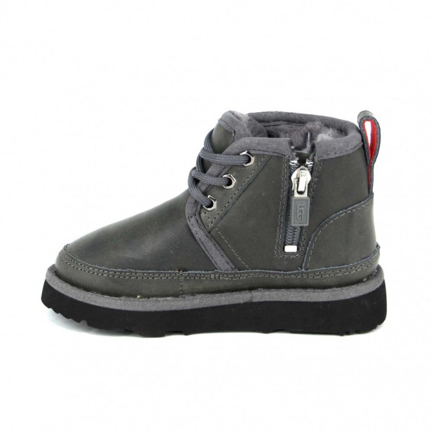 UGG KIDS Classic Neumel II ZIP Leather Grey