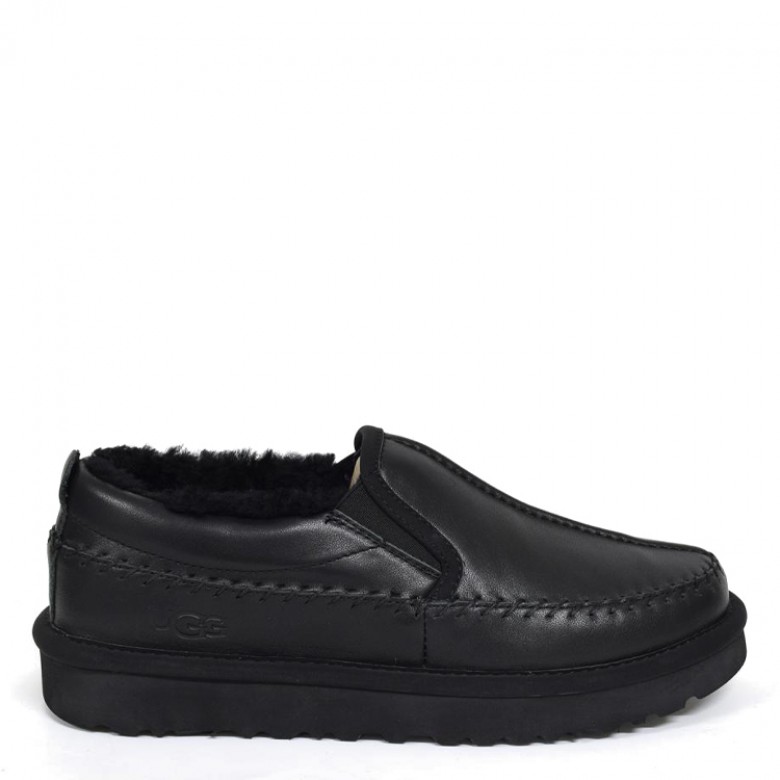 UGG Stitch Slip On Black Metal