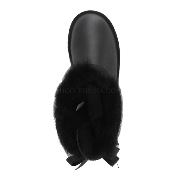UGG KIDS Bailey Bow Metallic Black
