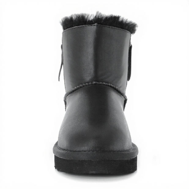 UGG Classic Mini Double ZIP Metallic Black