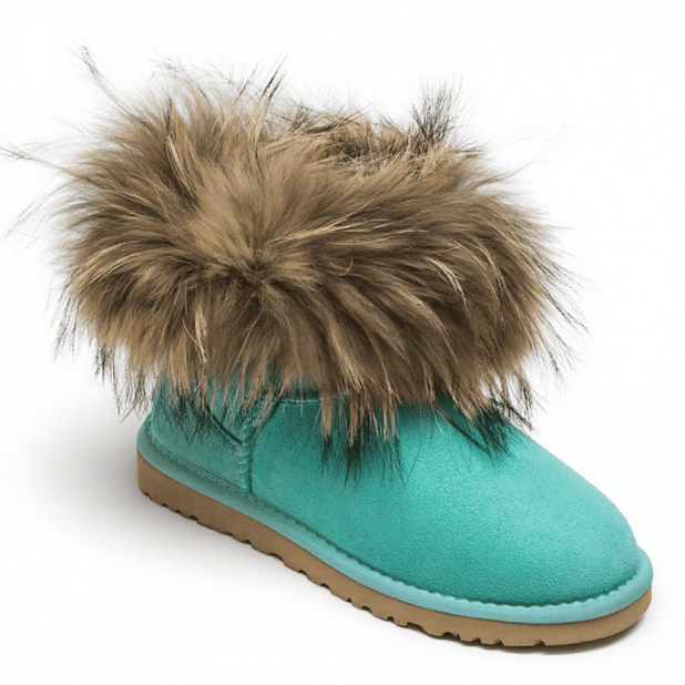 UGG Mini Fox Fur Aqua