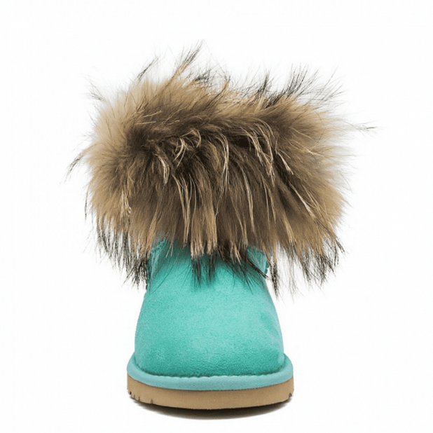 UGG Mini Fox Fur Aqua