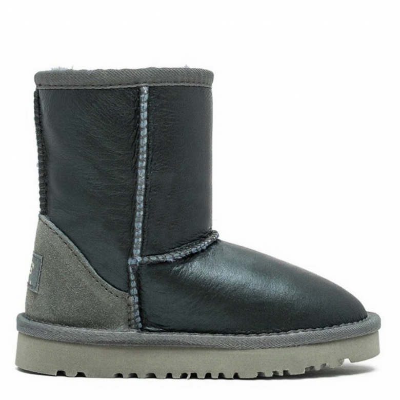 UGG KIDS Classic Short Metallic Grey
